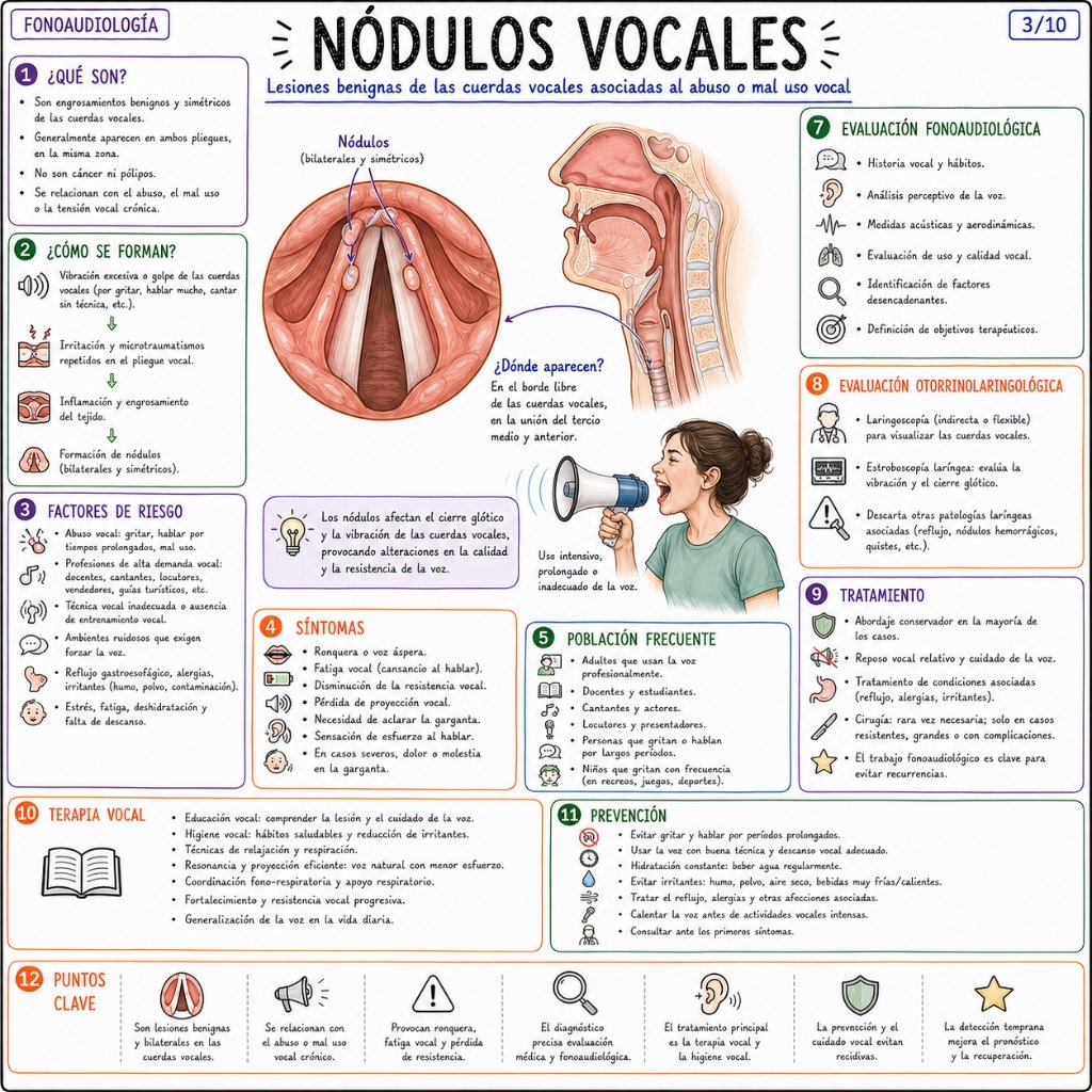 Nódulos Vocales: Lesiones benignas asociadas al abuso o mal uso vocal
