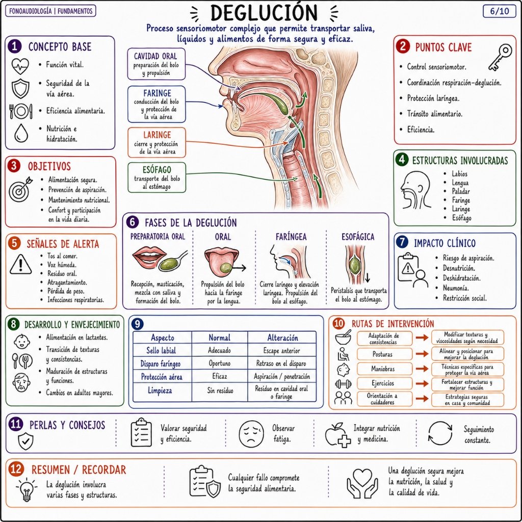 Deglución: Proceso sensoriomotor complejo para la alimentación segura y eficaz